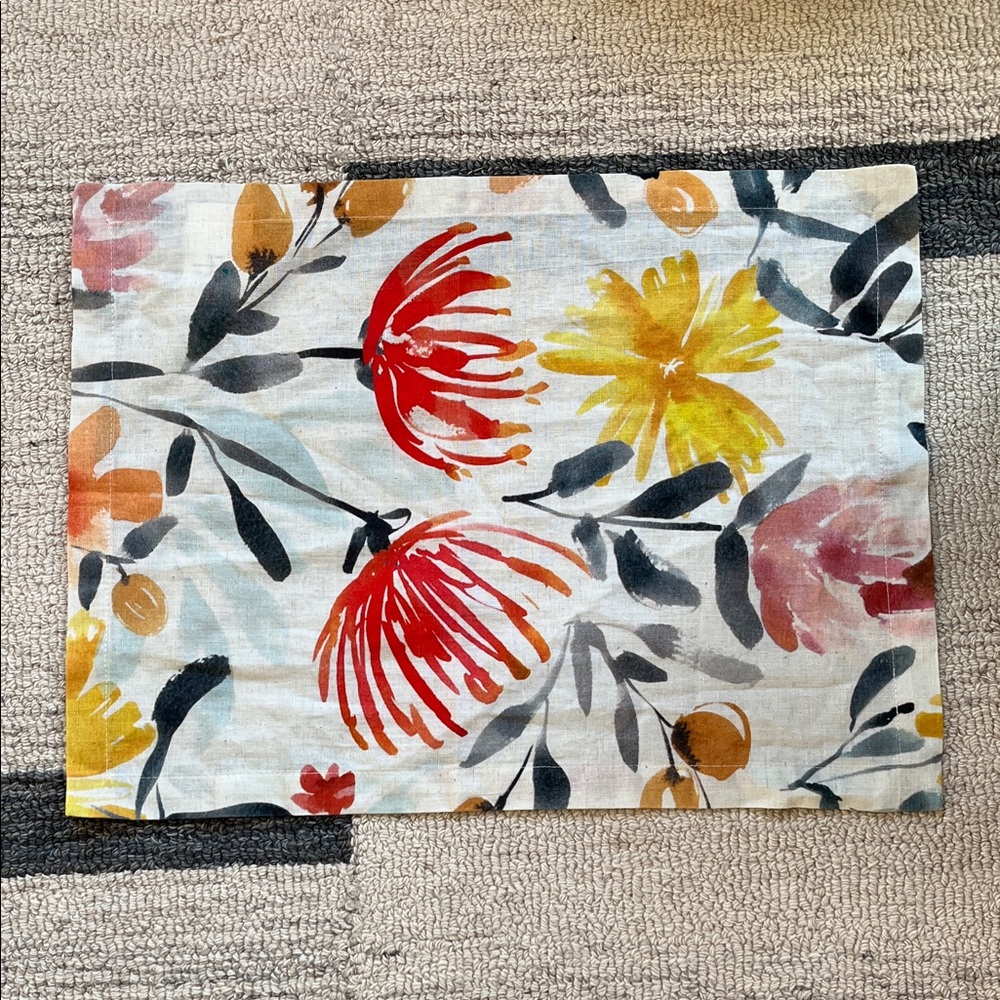 NEW- eight Crate&Barrel Floral placemats